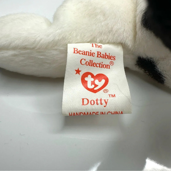 Ty Beanie Babies 1996 Dotty Dalmatian Dog w/ hang tag tush tag - Picture 7 of 9